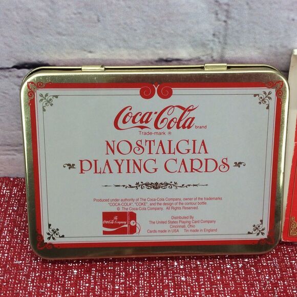 Vtg Coca-Cola Santa Claus Playing Cards in Tins Sealed Decks Nostalgia Christmas - Picture 4 of 12